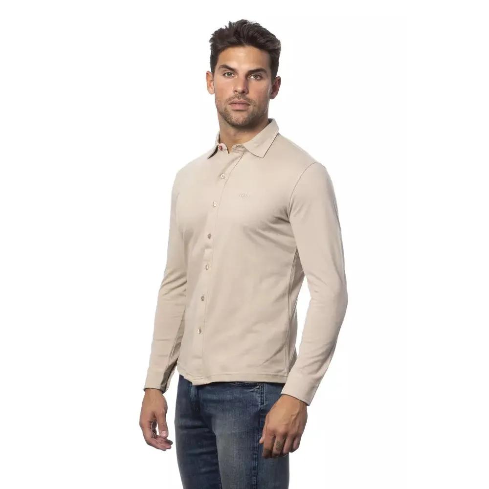 Verri Beige Cotton Men Shirt