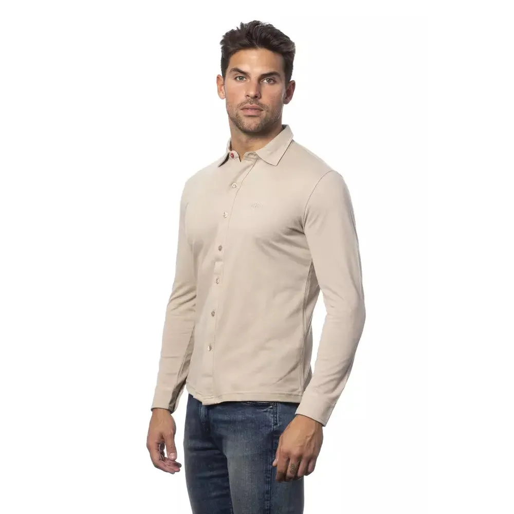 Verri Beige Cotton Men Shirt