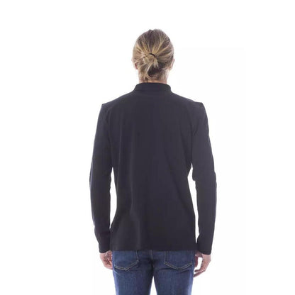 Verri Black Cotton Men Polo Shirt Long Sleeve
