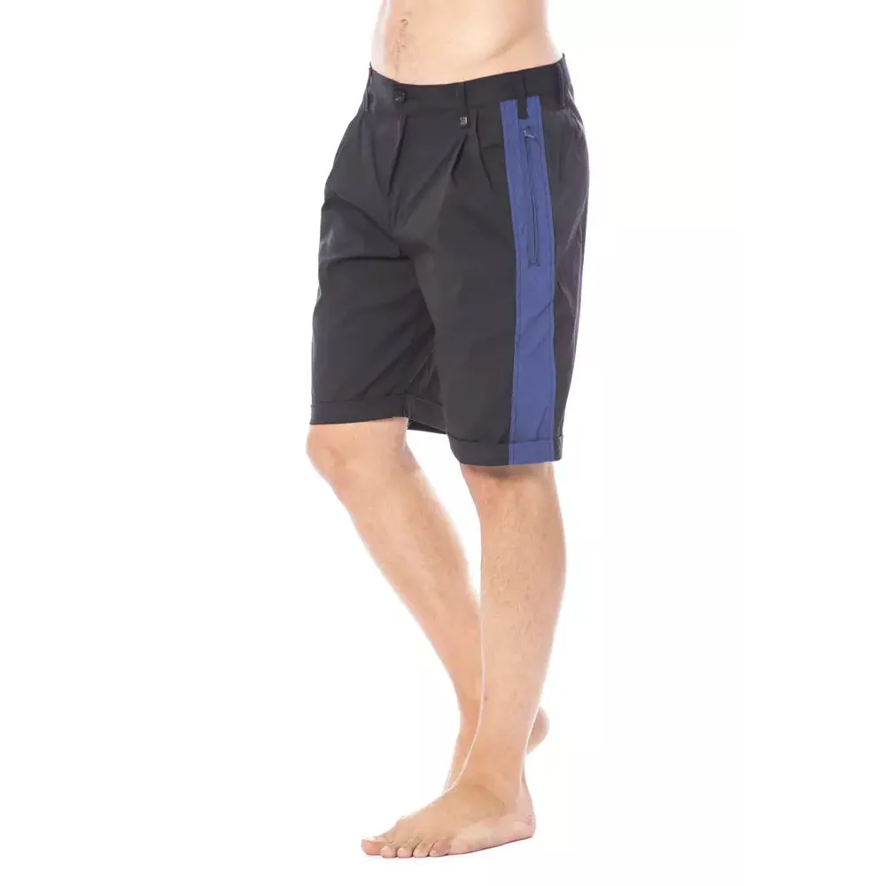 Verri Black Cotton Men's Casual Short
