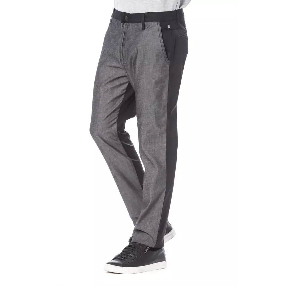 Verri Black Cotton Men's Pant