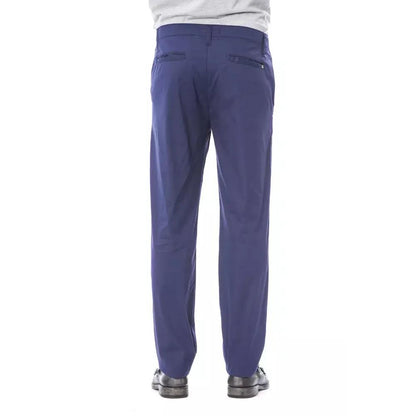 Verri Blue Cotton Men's Chino Pant