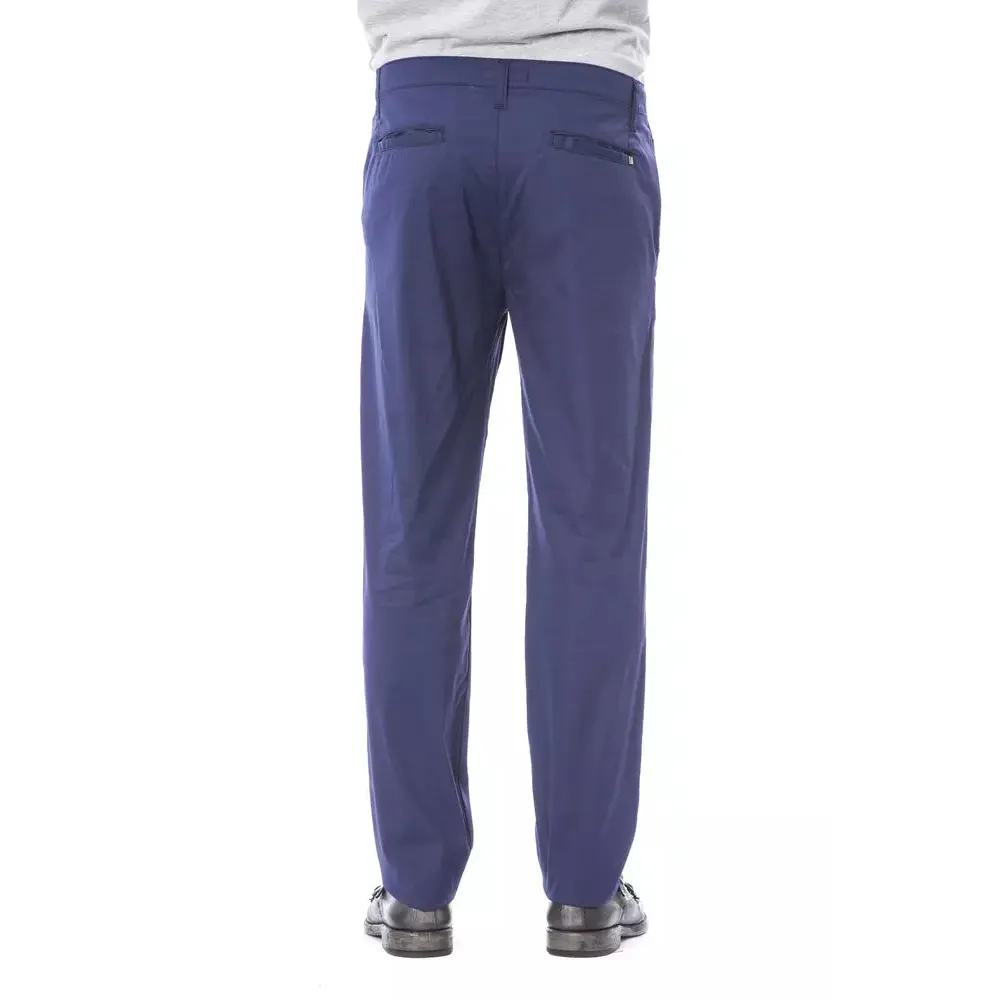 Verri Blue Cotton Men's Chino Pant