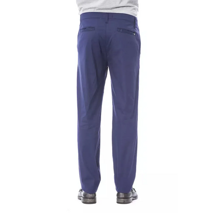 Verri Blue Cotton Men's Chino Pant
