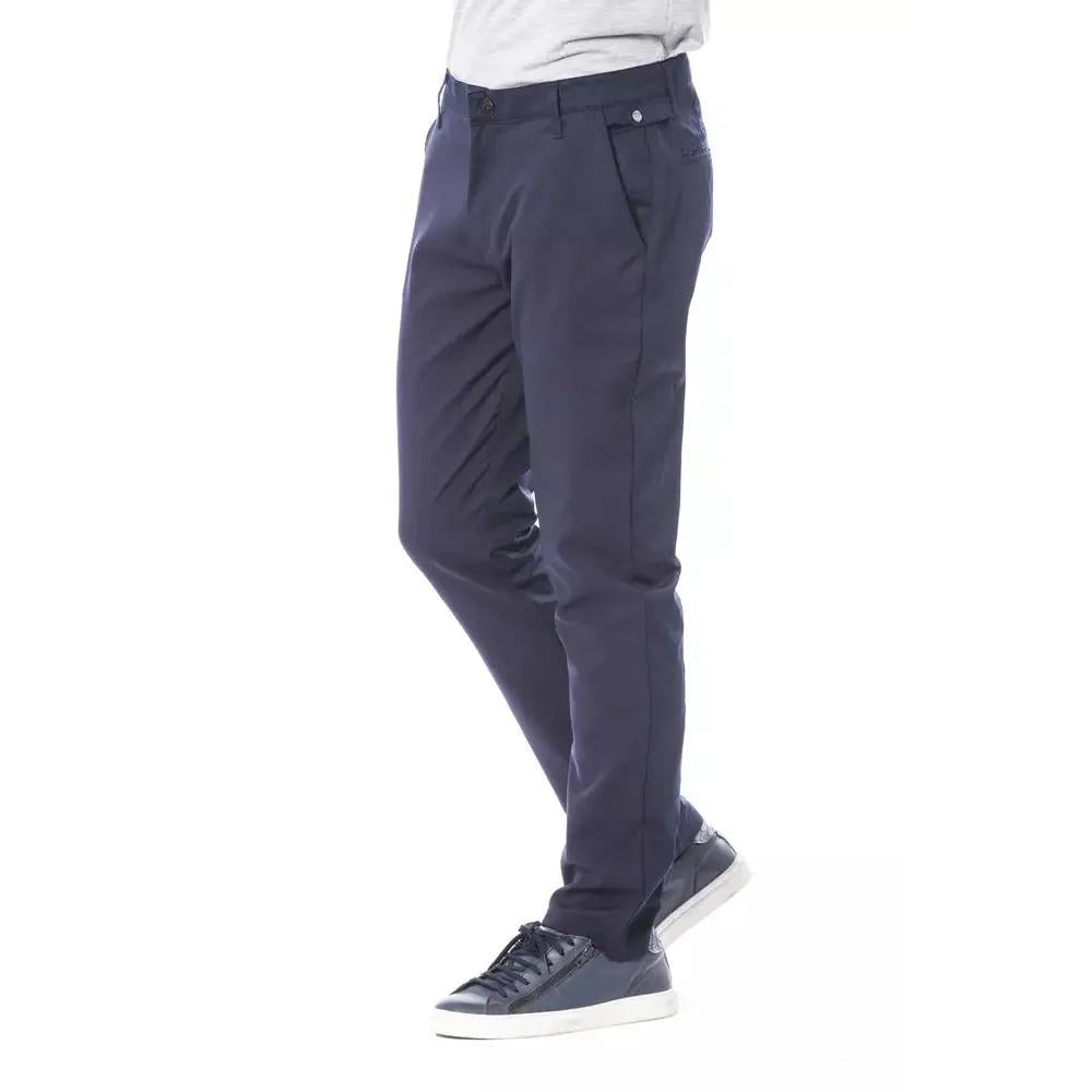 Verri Blue Polyester Men Pant