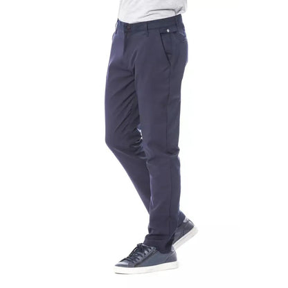 Verri Blue Polyester Men Pant