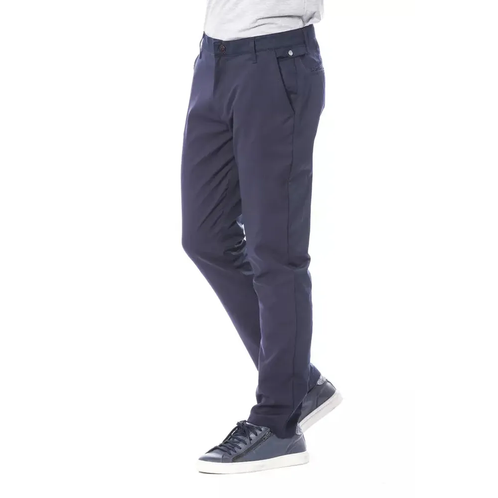Verri Blue Polyester Men Pant