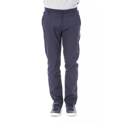 Verri Blue Polyester Men Pant