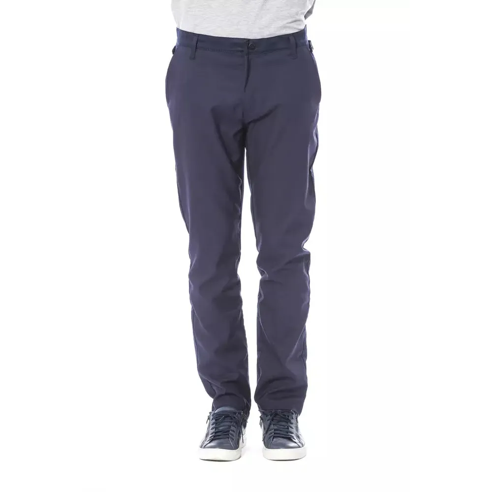 Verri Blue Polyester Men Pant