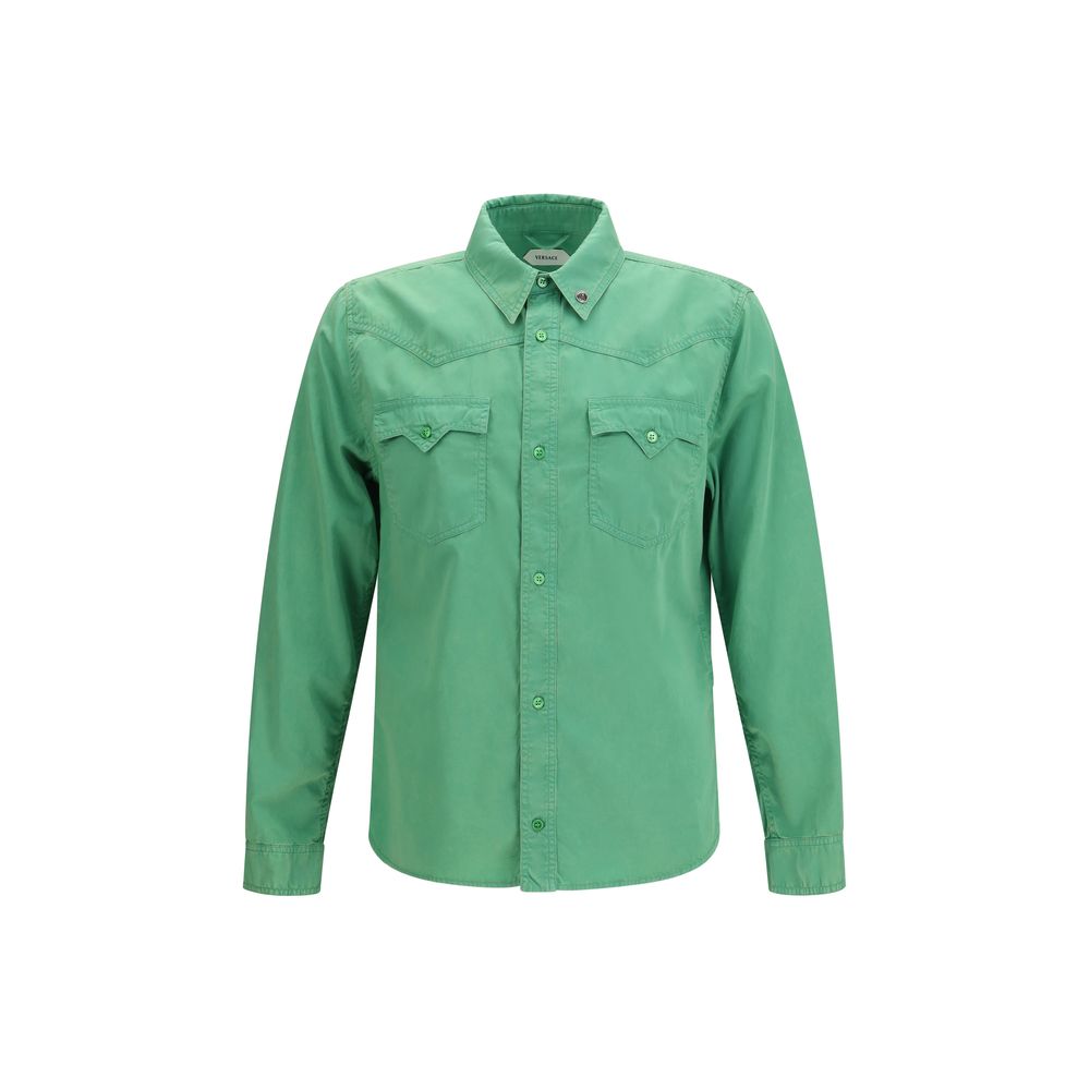 Versace Bicolor Cotton Shortsleeve Shirt