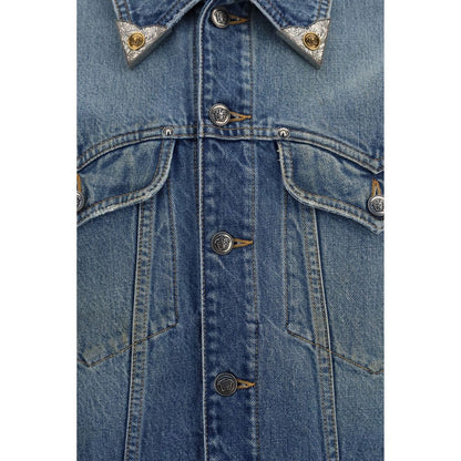 Versace Blue Cotton Denim Jacket