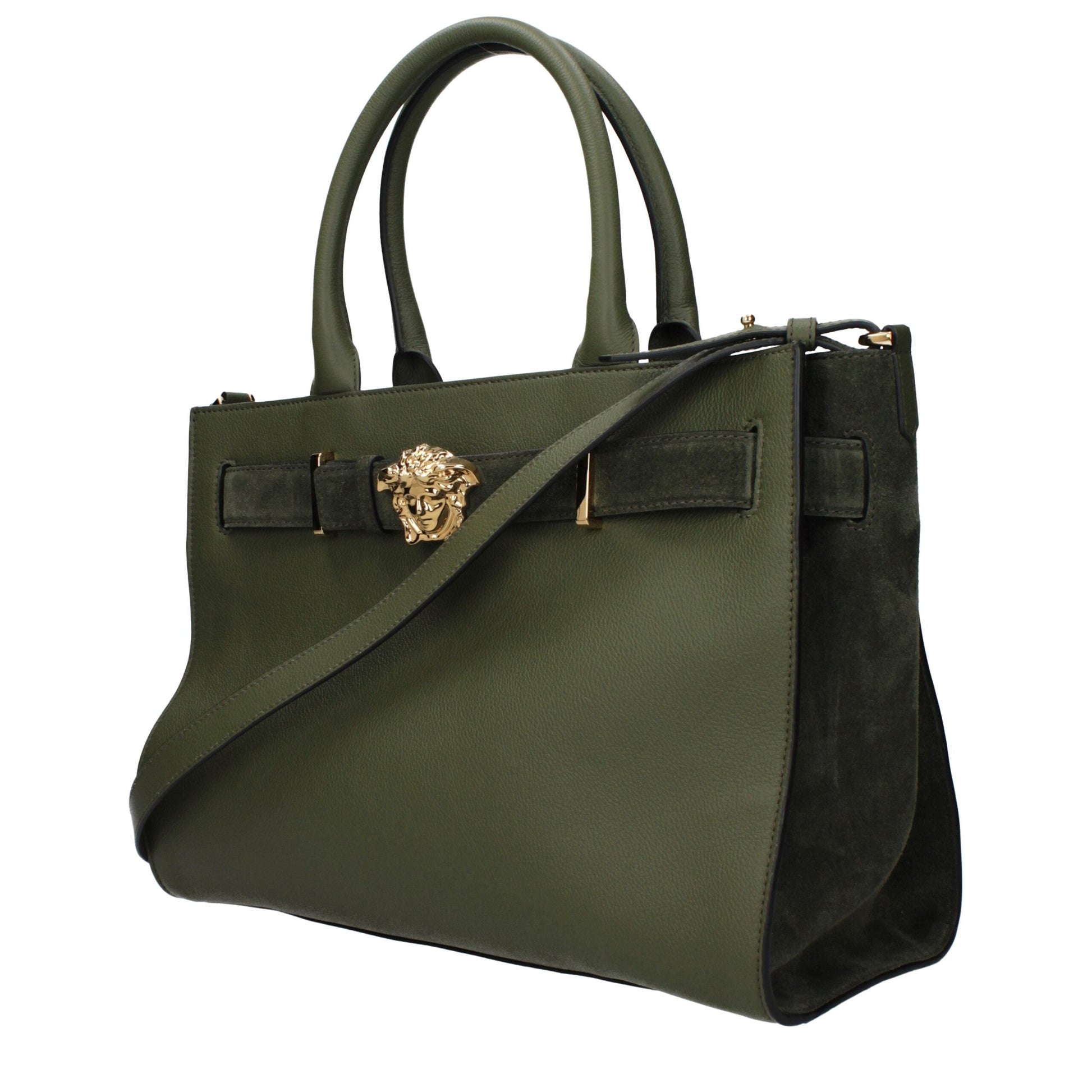Versace Green Leather Handbag