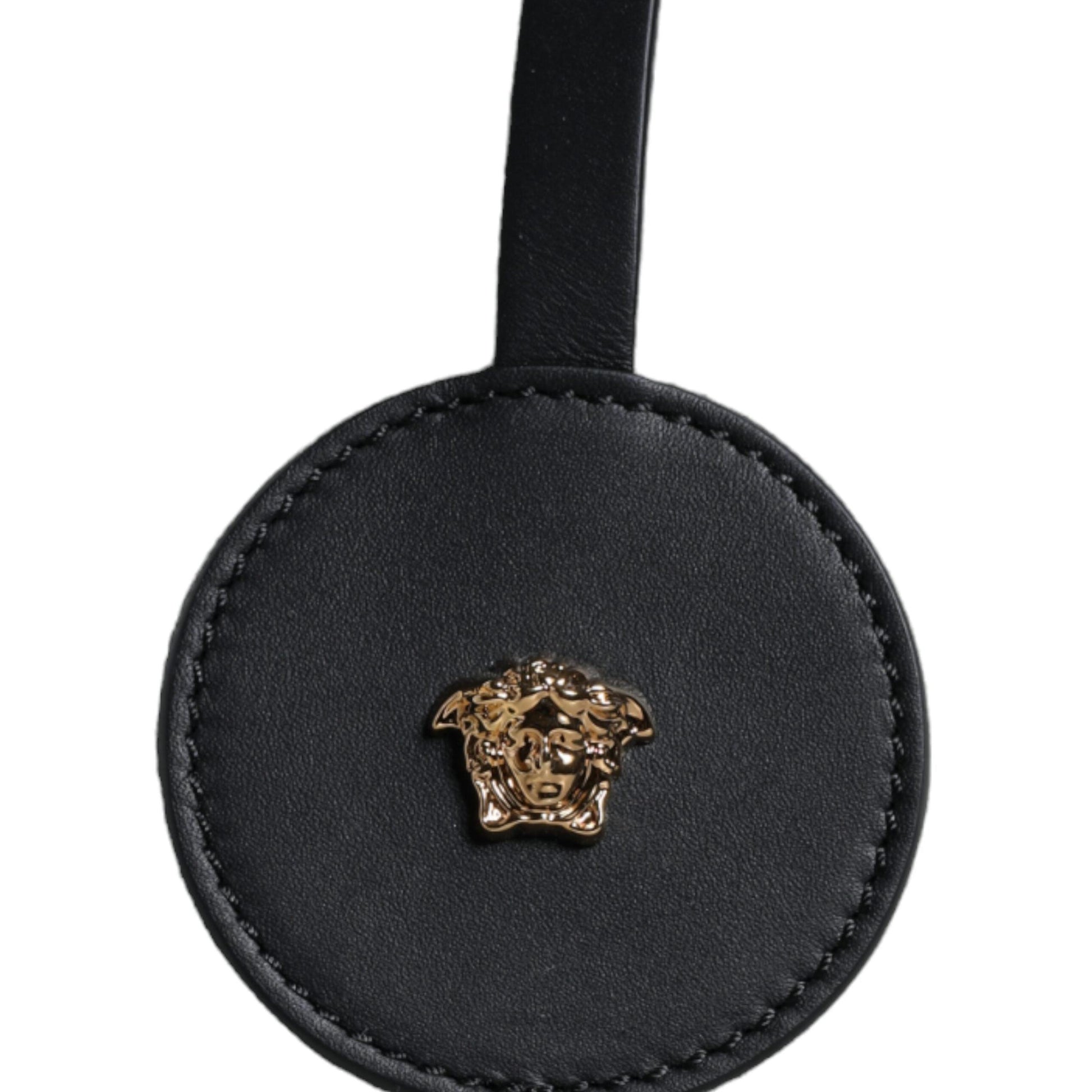 Versace White Top Handle Canvas Leather Logo Crossbody Tote Bag