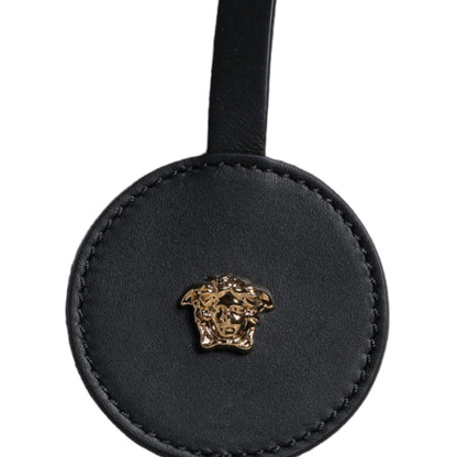 Versace White Top Handle Canvas Leather Logo Crossbody Tote Bag