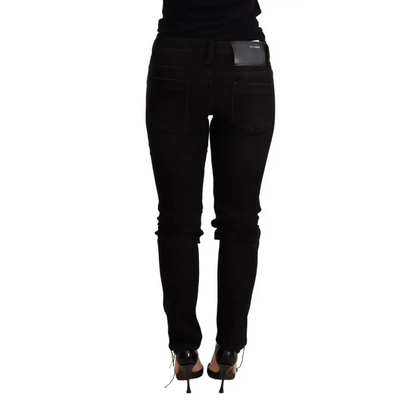 Acht Black Low Waist Skinny Denim Trouser - 26