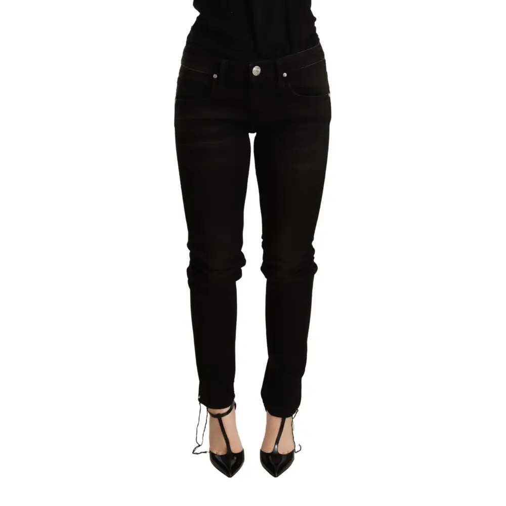 Acht Black Low Waist Skinny Denim Trouser - 26