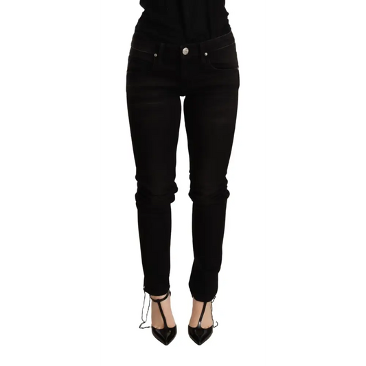 Acht Black Low Waist Skinny Denim Trouser - 26