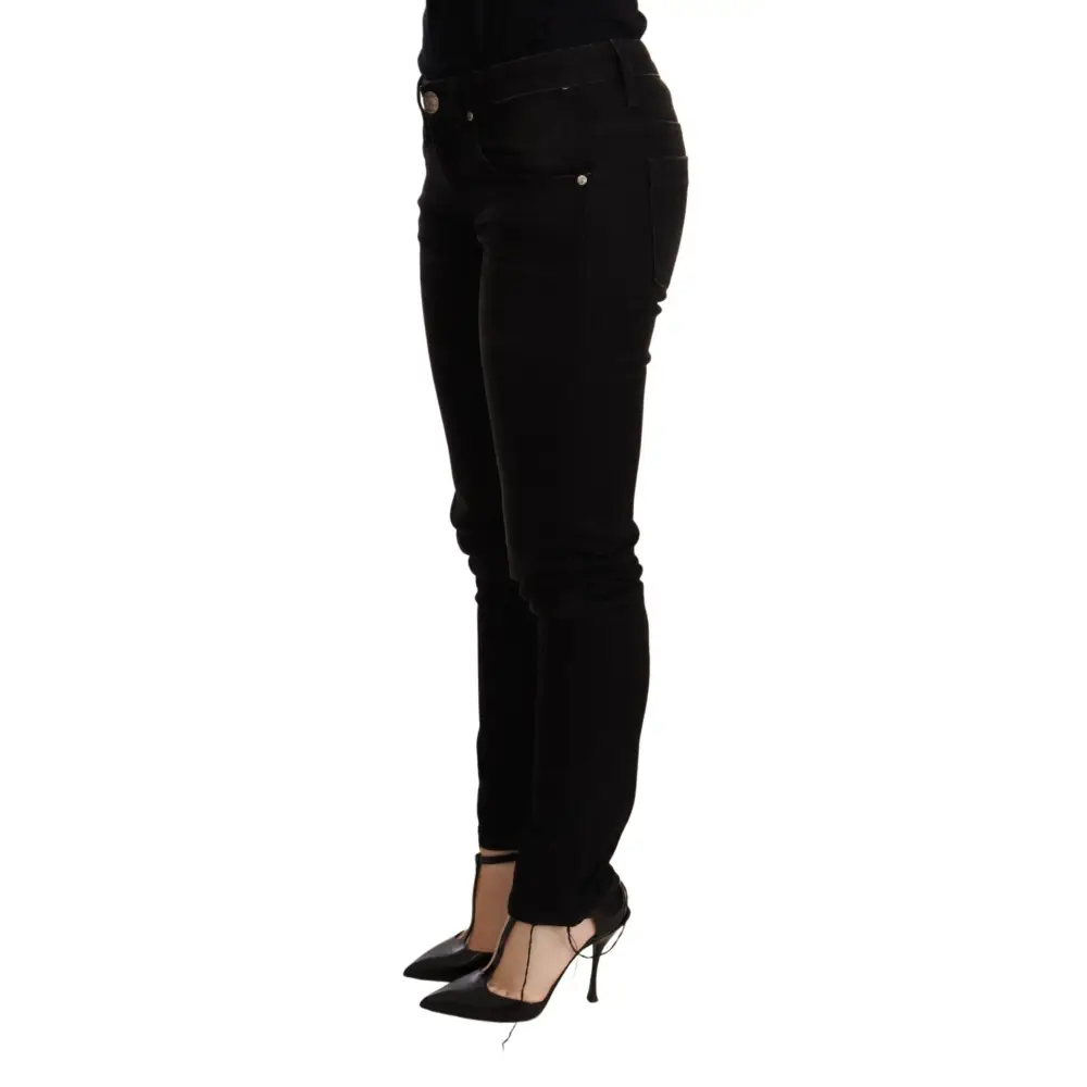 Acht Black Low Waist Skinny Denim Trouser - 26
