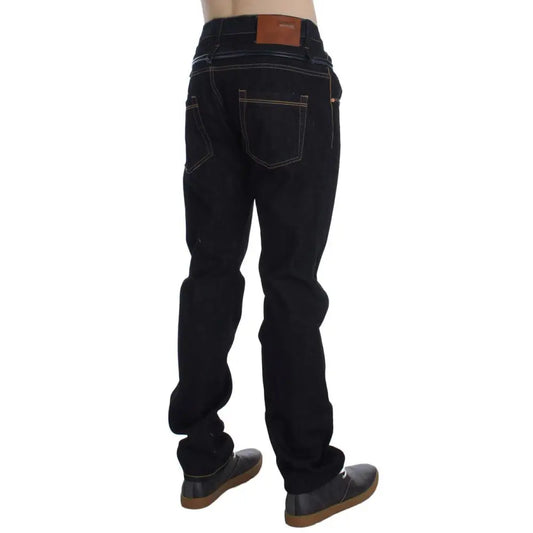 Acht Blue Cotton Regular Straight Fit Jeans