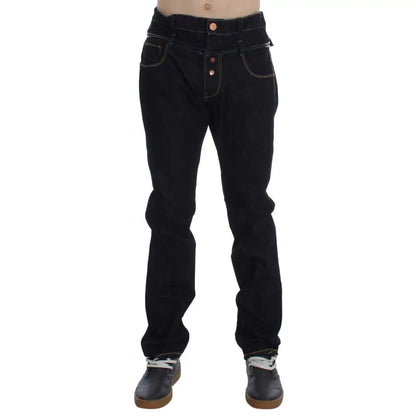 Acht Blue Cotton Regular Straight Fit Jeans