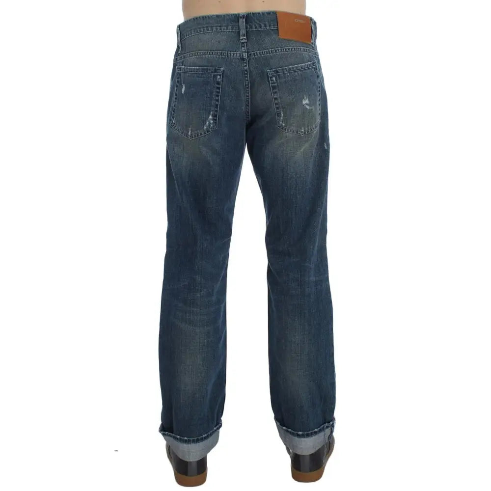 Acht Blue Wash Cotton Denim Regular Fit Jeans