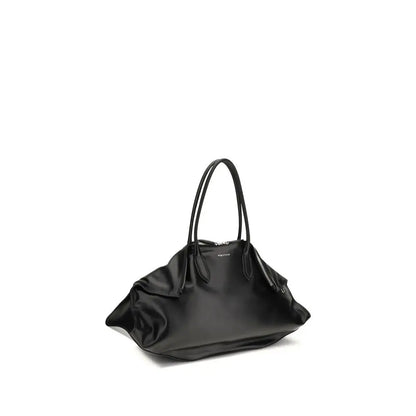 Alexander McQueen Black Calf Leather Bos Taurus Shoulder Bag - Skuldertasker