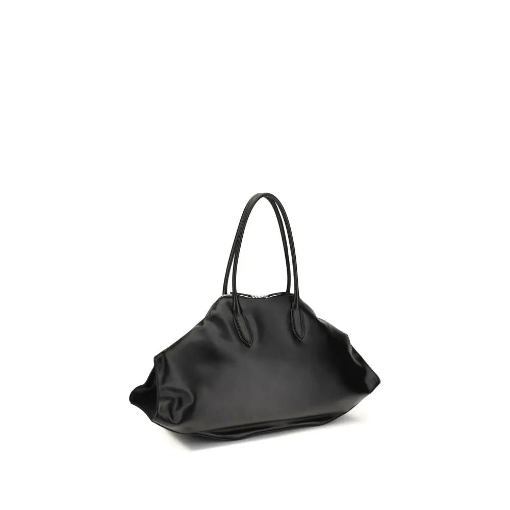 Alexander McQueen Black Calf Leather Bos Taurus Shoulder Bag - Skuldertasker