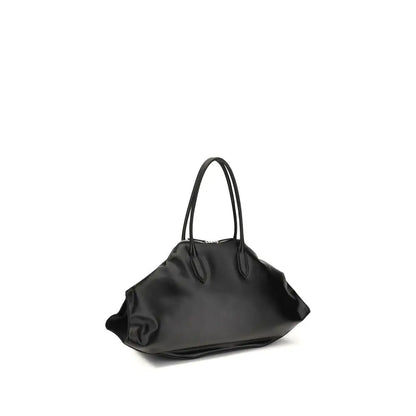 Alexander McQueen Black Calf Leather Bos Taurus Shoulder Bag - Skuldertasker
