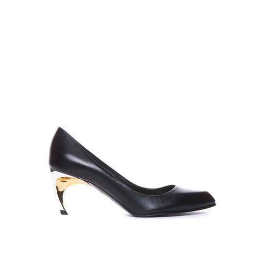 Alexander McQueen Black Lambskin High Heel Pumps - Højhælede sko