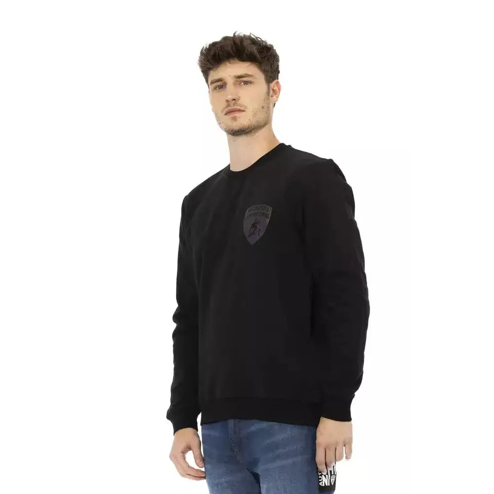 Automobili Lamborghini Black Cotton Men Sweater