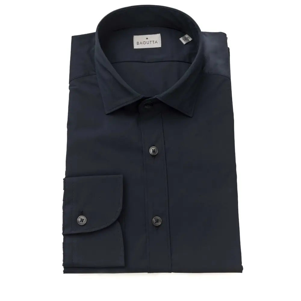 Bagutta Blue Cotton Men Shirt - XXL - Skjorte