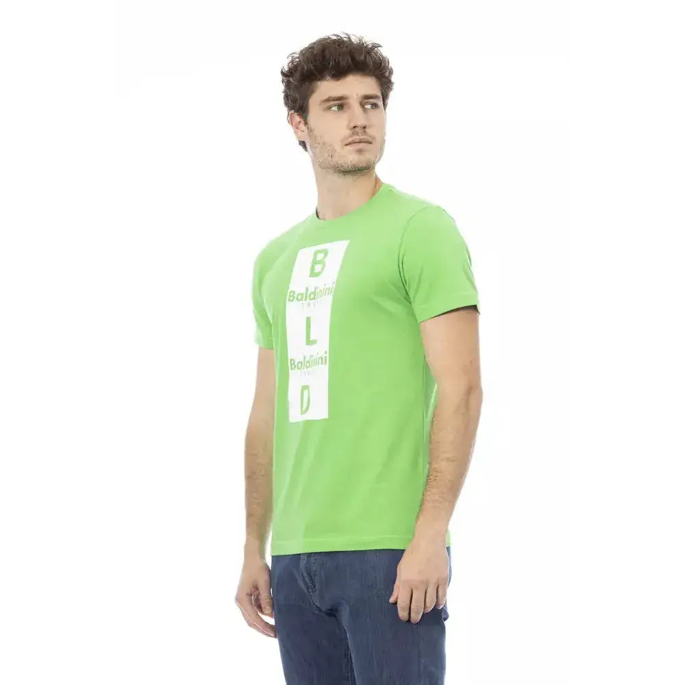 Baldinini Trend Green Cotton Men T-Shirt