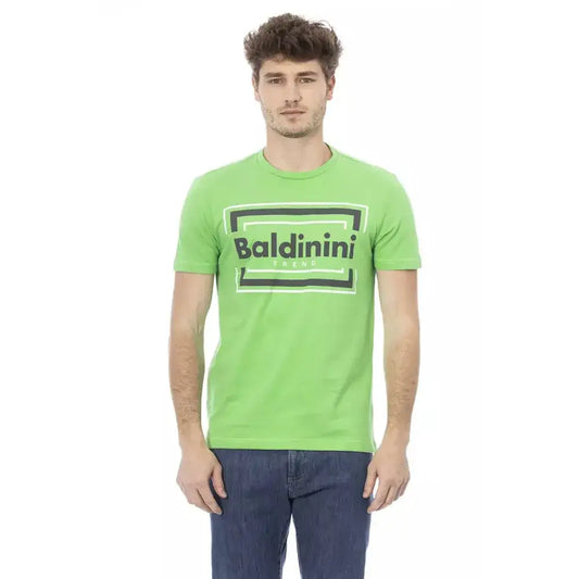 Baldinini Trend Green Cotton Men T-Shirt