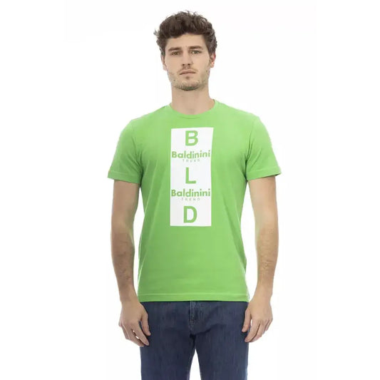 Baldinini Trend Green Cotton Men T-Shirt
