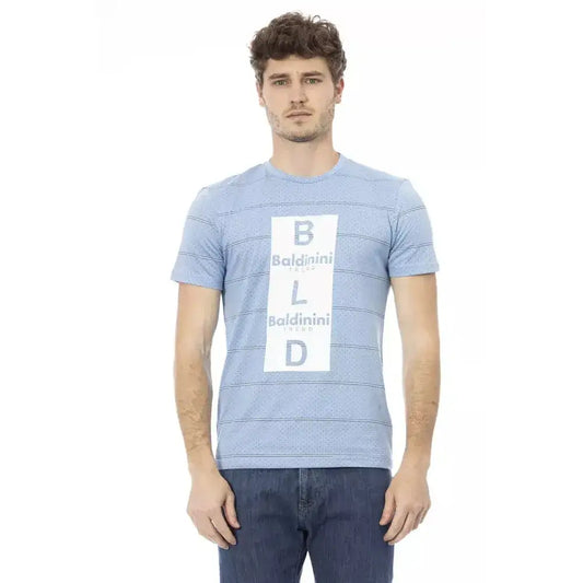Baldinini Trend Light Blue Cotton Men T-Shirt