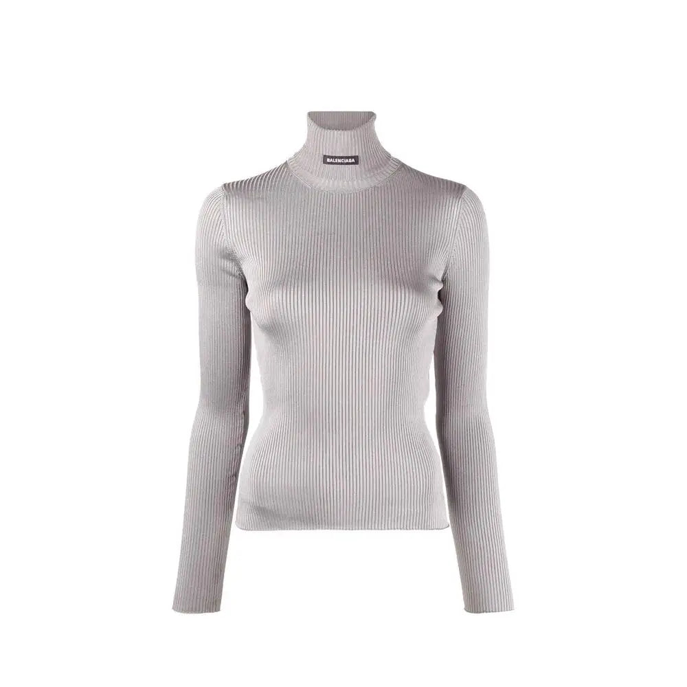Balenciaga Gray Polyester Turtleneck