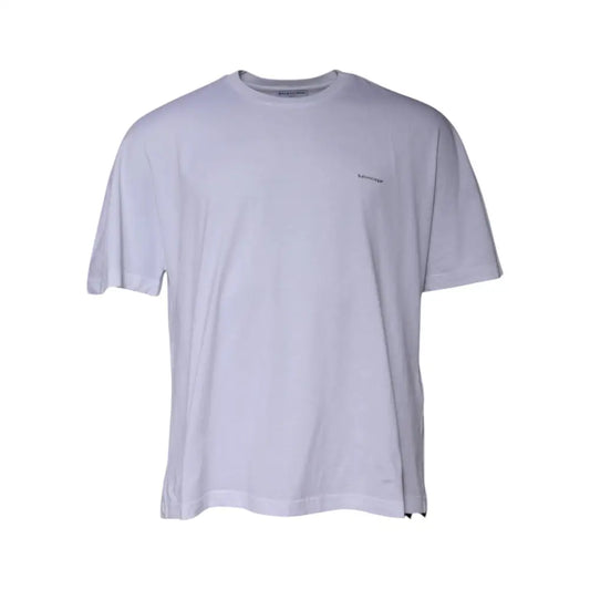 Balenciaga White Logo Cotton Crew Neck Short Sleeves T-shirt
