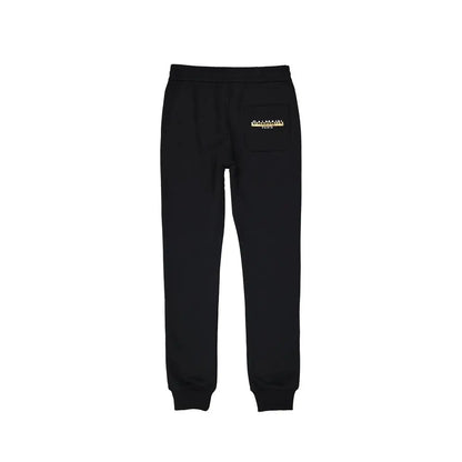 Balmain black cotton joggers med guldlogo på bagside