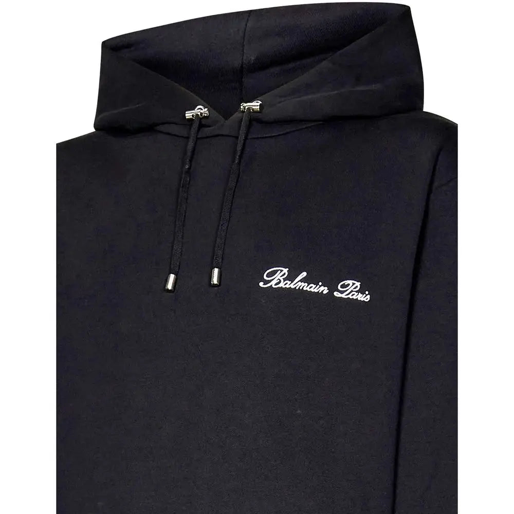 Balmain Black Cotton Sweatshirt