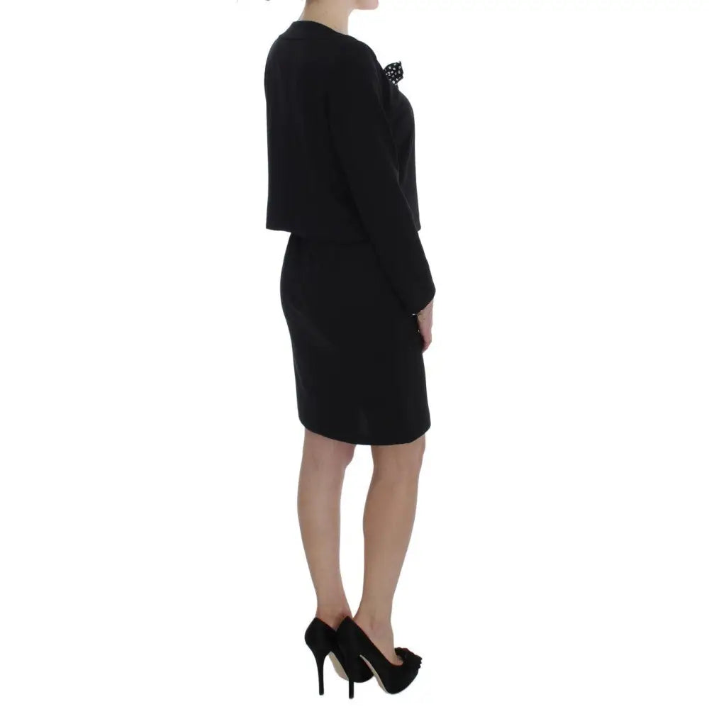 BENCIVENGA Black Stretch Sheath Dress & Sweater Set