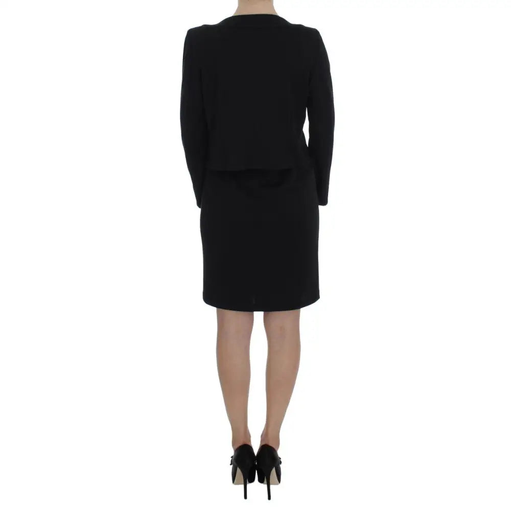 BENCIVENGA Black Stretch Sheath Dress & Sweater Set