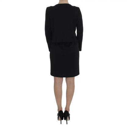 BENCIVENGA Black Stretch Sheath Dress & Sweater Set