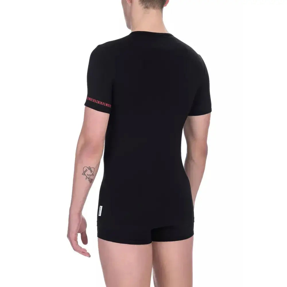 Bikkembergs Black Cotton Men T-Shirt