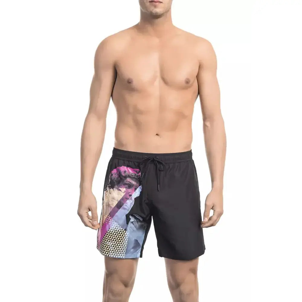 Bikkembergs Black Polyester Men Swim Short