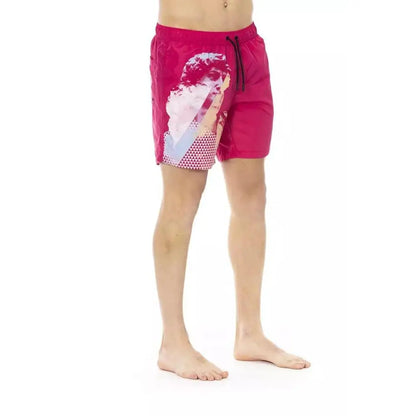 Bikkembergs Fuchsia Polyester Men Swim Short