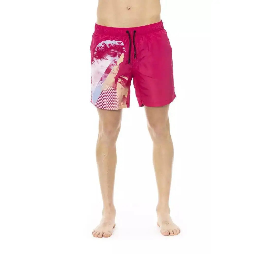 Bikkembergs Fuchsia Polyester Men Swim Short