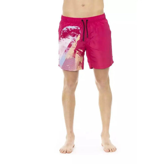 Bikkembergs Fuchsia Polyester Men Swim Short