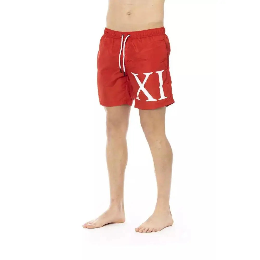 Bikkembergs Red Polyester Men Swim Short