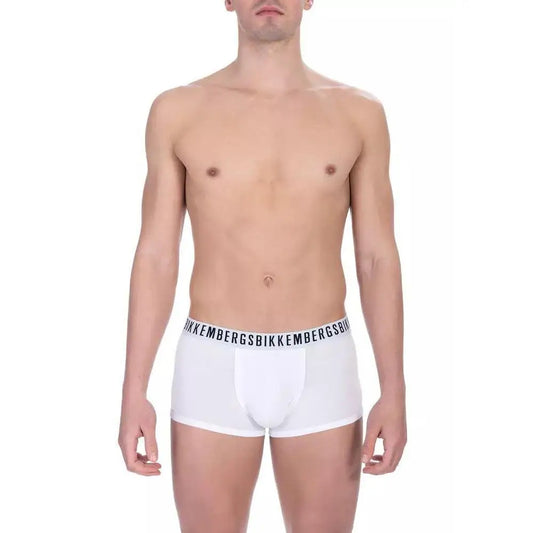 Bikkembergs White Cotton Men's Trunk Underwear Pack