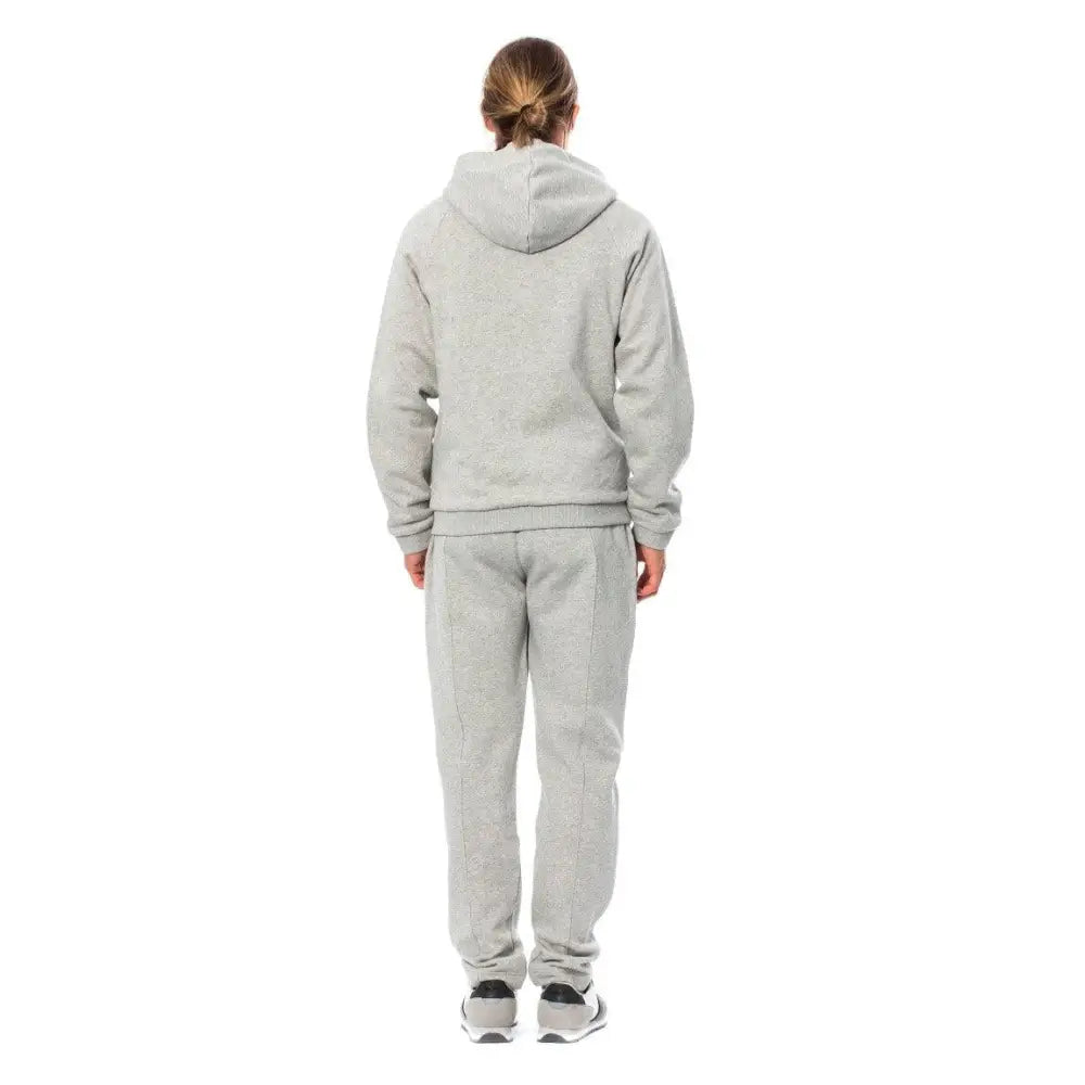 Billionaire Italian Couture Gray Cotton Hooded Sweatsuit